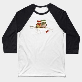 Owl Christmas Baseball T-Shirt